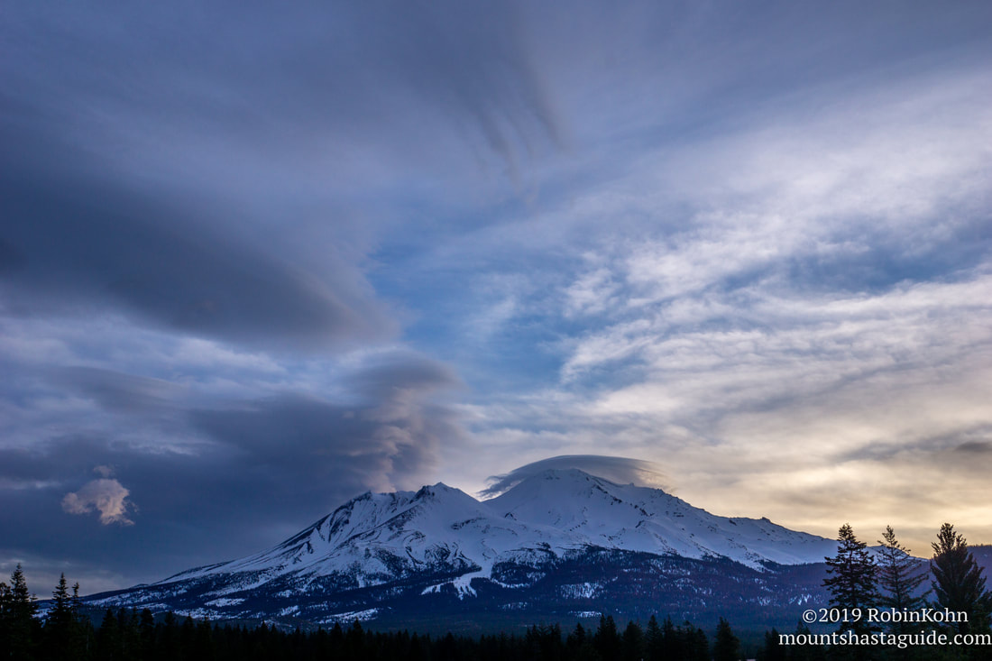 Mt. Shasta, Mount Shasta, Snow, Lenticular Clouds